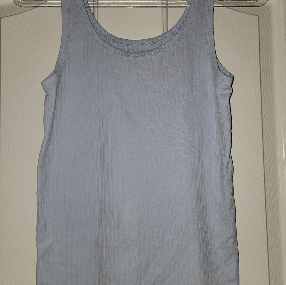 Aerie ribbed tank top baby blue large
